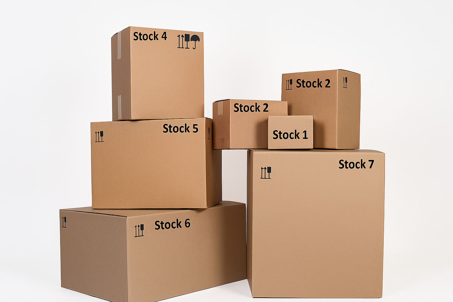 BOXES STOCK 2 - SINGLE WALL - 200mm X 150mm X 150mm