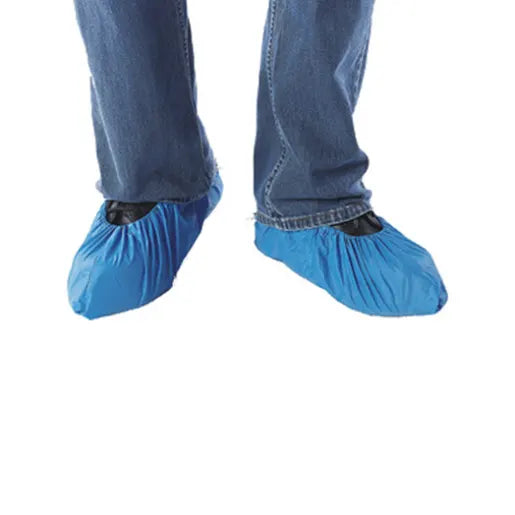 SHOE COVERS - BLUE PVC ELASTIC (100 per pack)