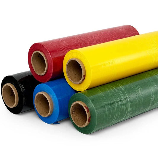 Black - Red - Green - Yellow - White - Blue PALLETWRAP - 400mm x 400mm x 20um Ext. Core